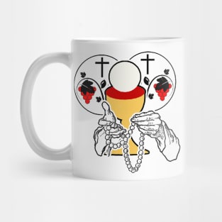 Prayers, Rosary of God in the Eucharist with the Body and Blood of Christ Mug